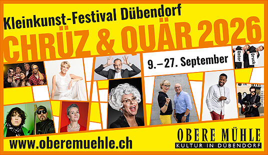 Kleinkunst-Festival Chrüz & Quär vom 9. bis 27. September 2026